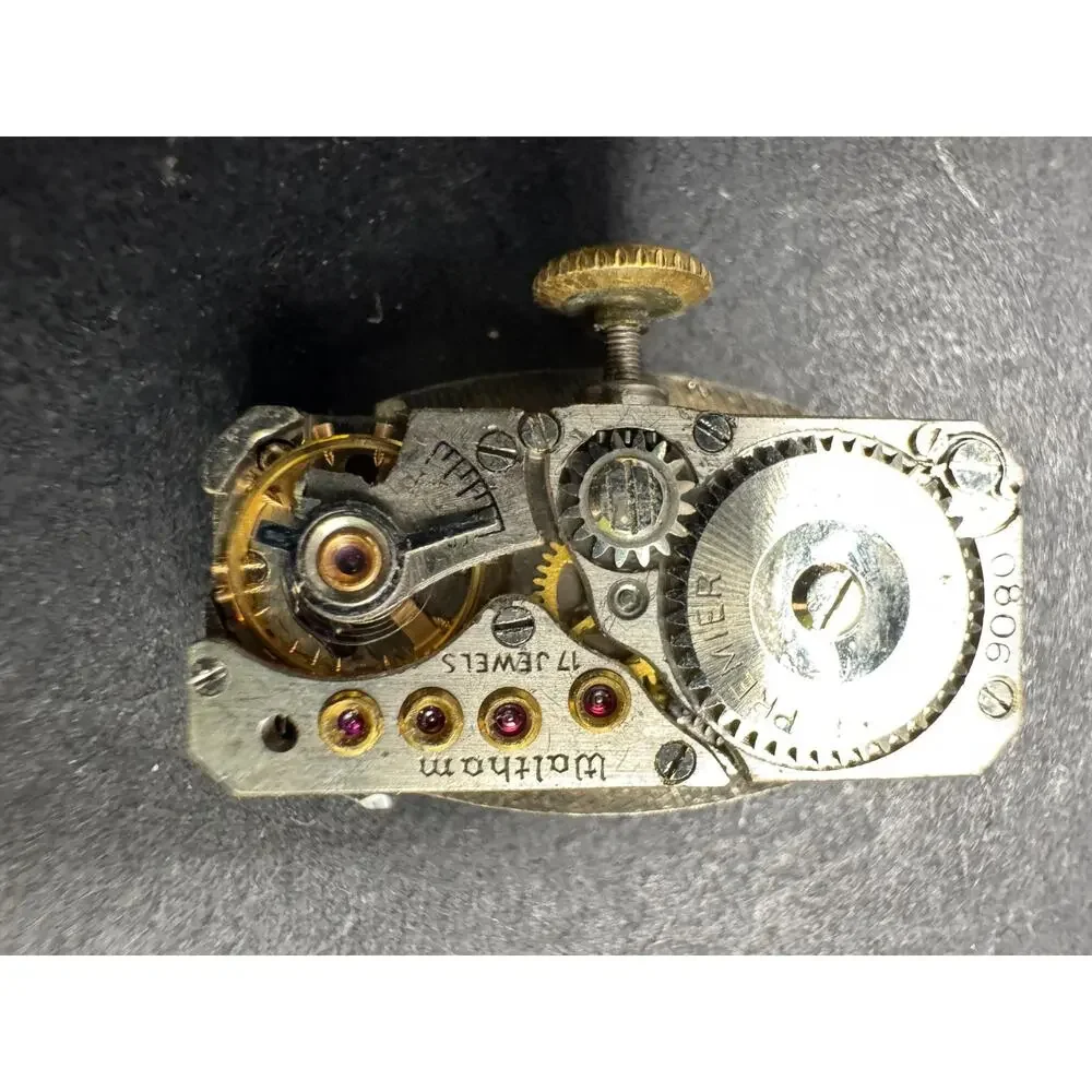 Antique 1925 Waltham 17 Jewels 444 RF Stamped Manual Wind Dial Movement 8.8mm